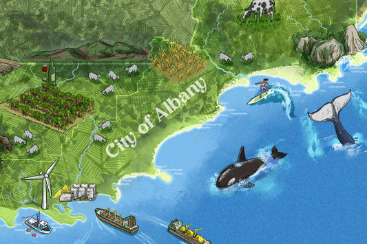 Australian Southern Coast Alliance // Website Map Illustration