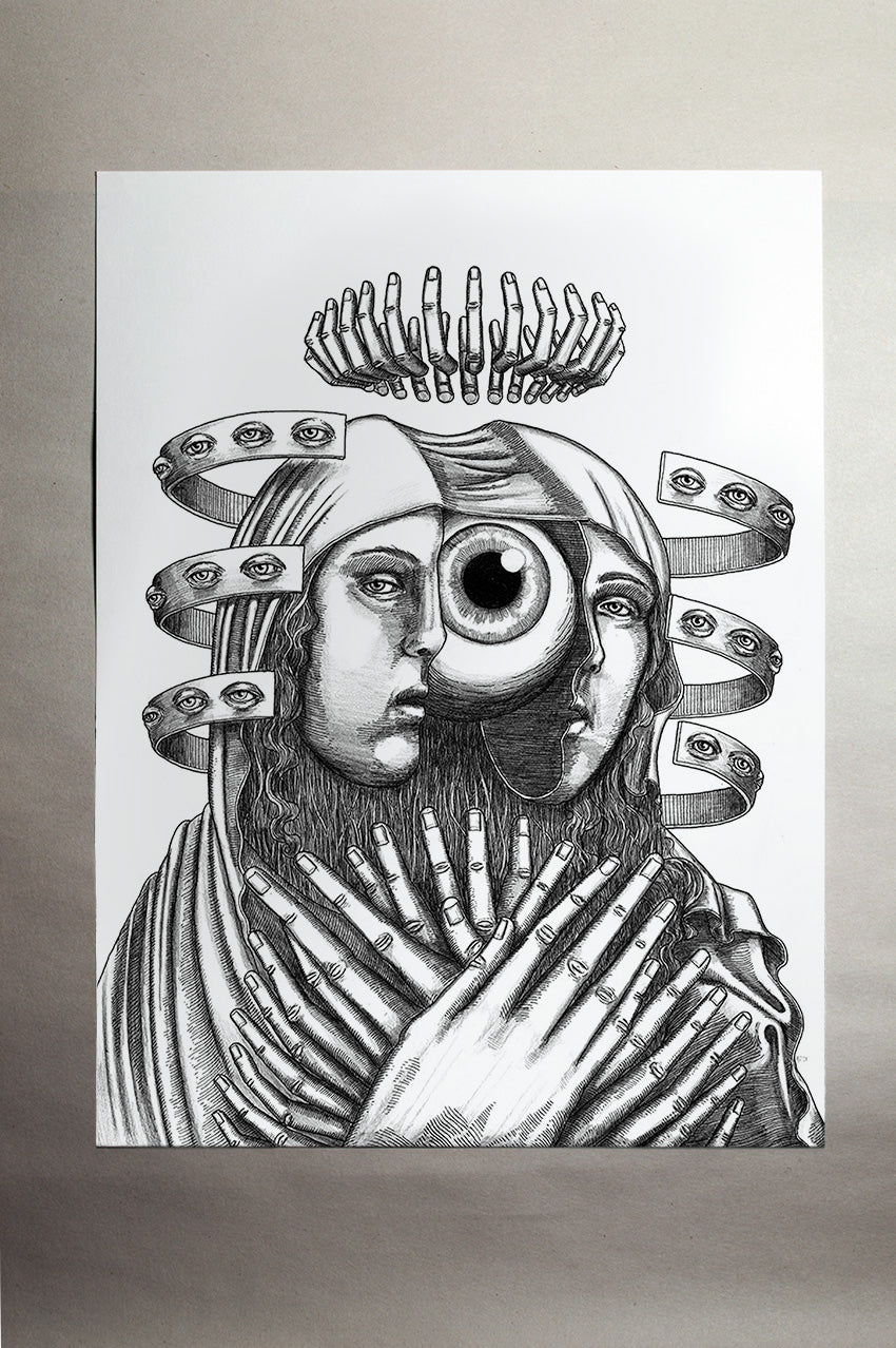 "Our Lady of Perpetual Qualms" Original Drawing