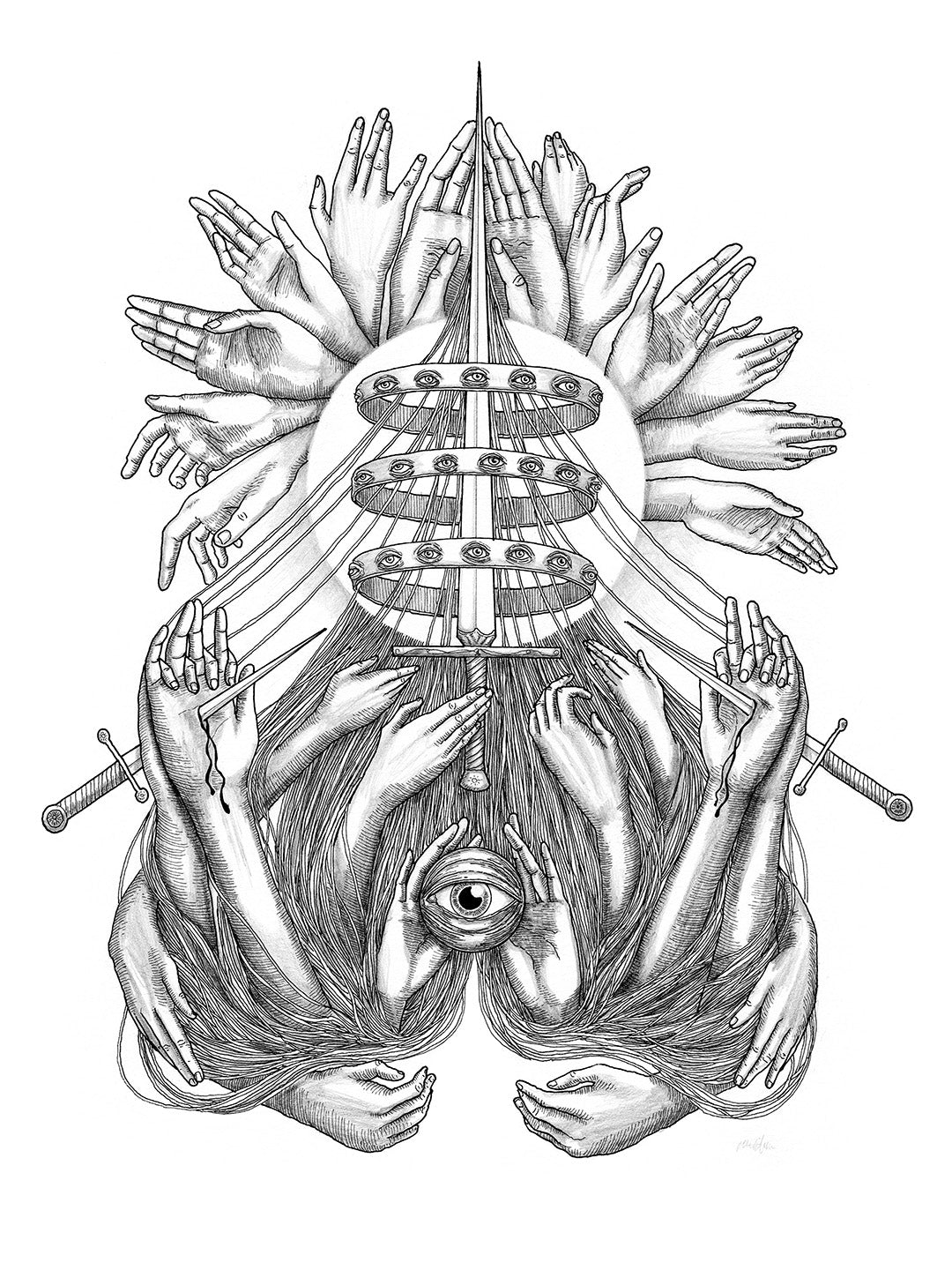 "Tether" Original Drawing